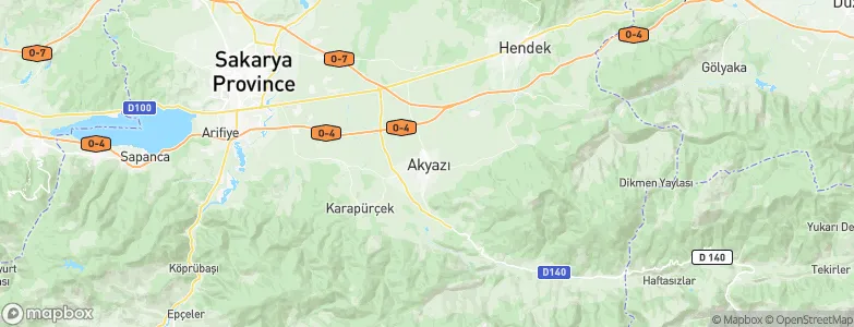 Akyazı, Turkey Map