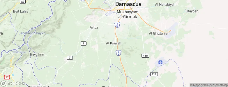 Al Kiswah, Syria Map