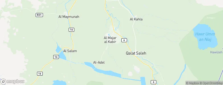 Al-Mejar Al-Kabi District, Iraq Map