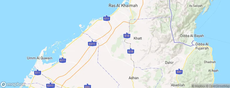 Al Ḩamrānīyah, United Arab Emirates Map