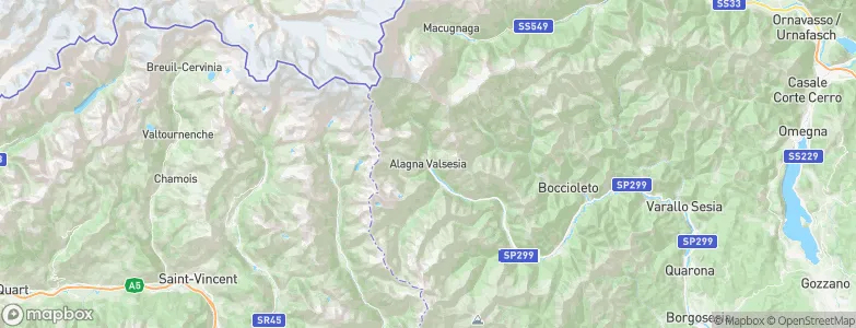 Alagna Valsesia, Italy Map