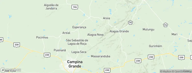 Alagoa Nova, Brazil Map