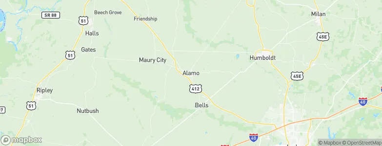 Alamo, United States Map