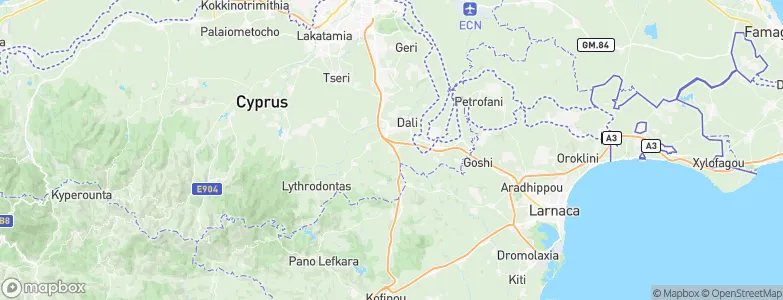 Alámpra, Cyprus Map