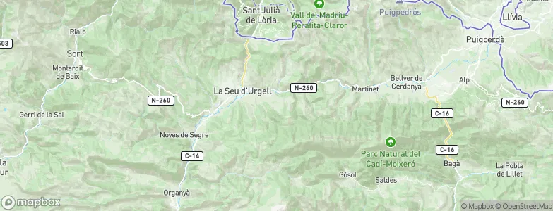 Alàs i Cerc, Spain Map