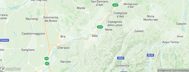 Alba, Italy Map