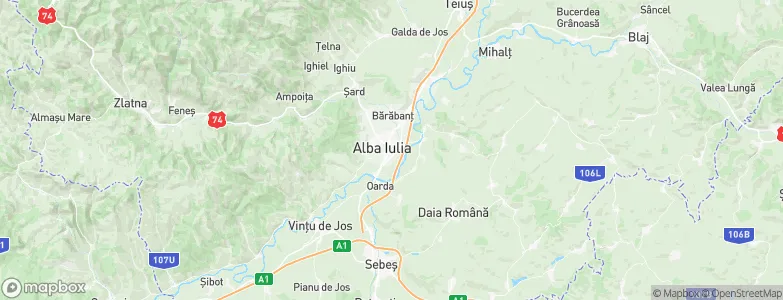 Alba Iulia, Romania Map