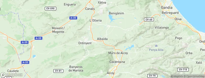 Albaida, Spain Map