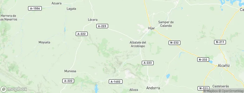 Albalate del Arzobispo, Spain Map