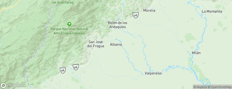 Albania, Colombia Map