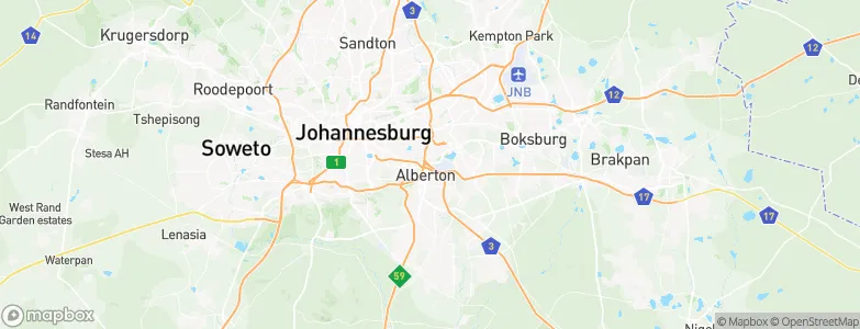 Alberton North, South Africa Map