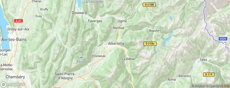Albertville, France Map