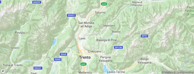 Albiano, Italy Map