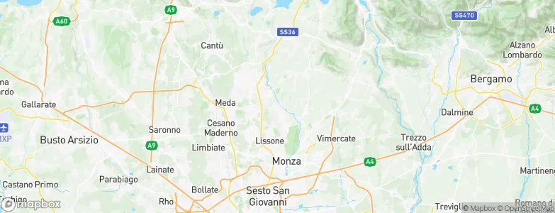 Albiate, Italy Map