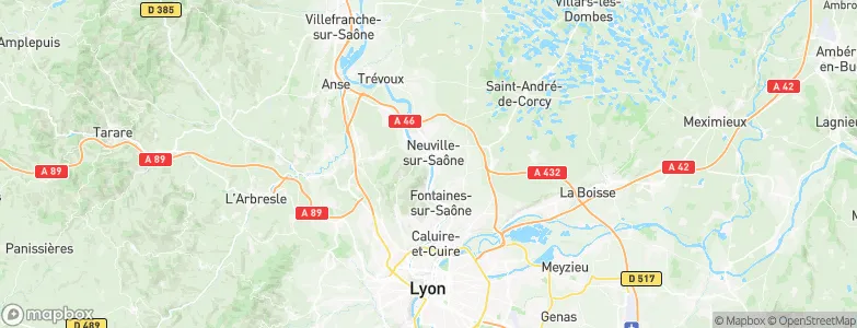 Albigny-sur-Saône, France Map