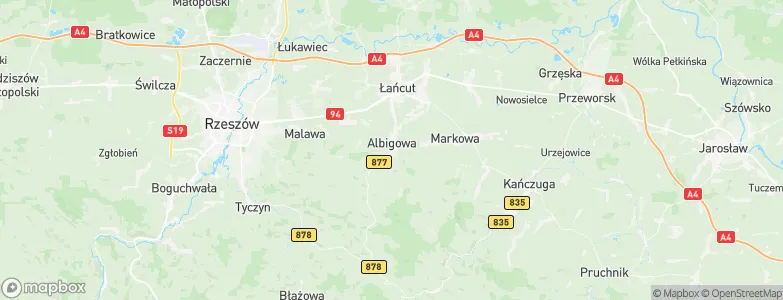 Albigowa, Poland Map