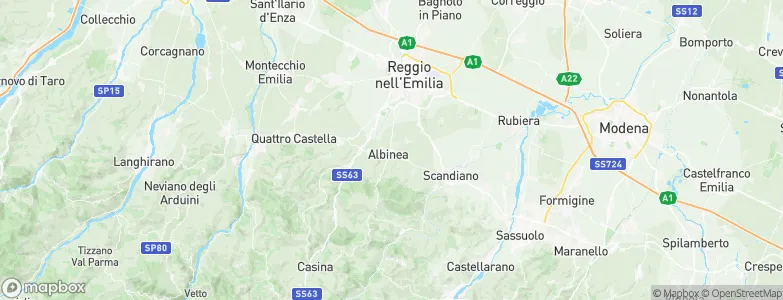 Albinea, Italy Map