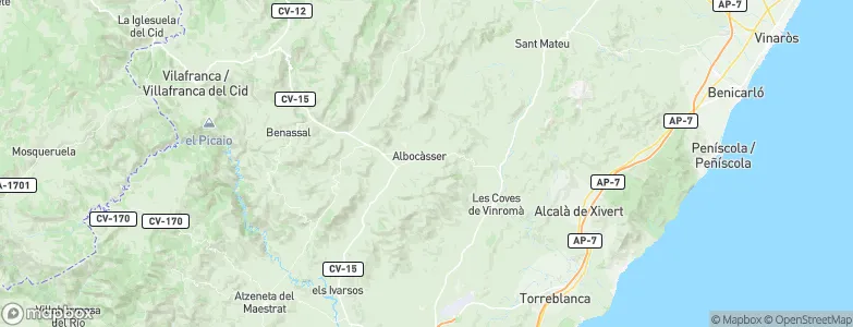 Albocàsser, Spain Map