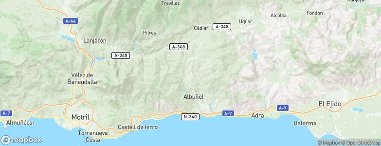 Albondón, Spain Map