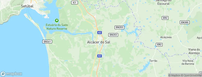 Alcácer do Sal Municipality, Portugal Map