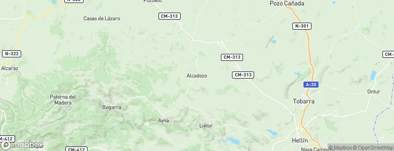 Alcadozo, Spain Map