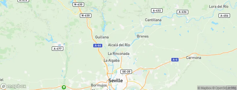 Alcalá del Río, Spain Map