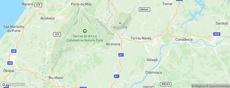 Alcanena, Portugal Map
