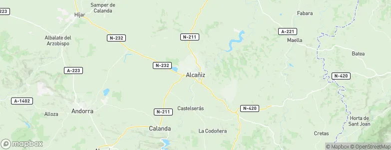 Alcañiz, Spain Map