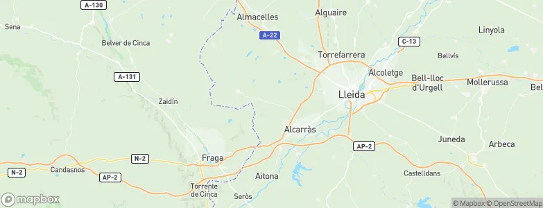 Alcarràs, Spain Map