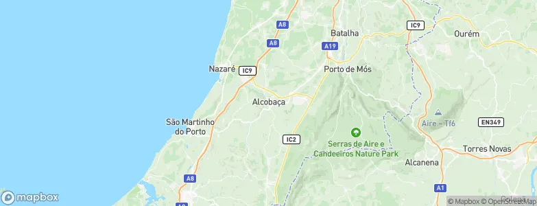 Alcobaça, Portugal Map