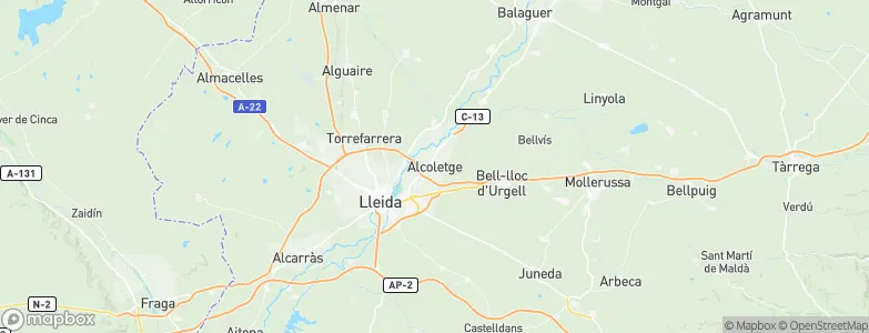 Alcoletge, Spain Map