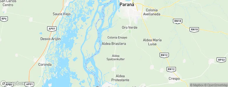 Aldea Brasilera, Argentina Map