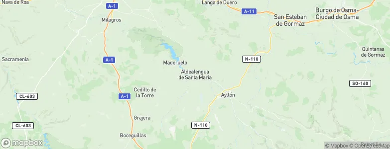Aldealengua de Santa María, Spain Map
