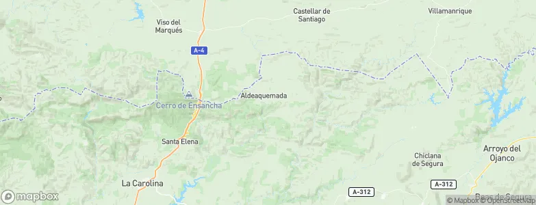 Aldeaquemada, Spain Map