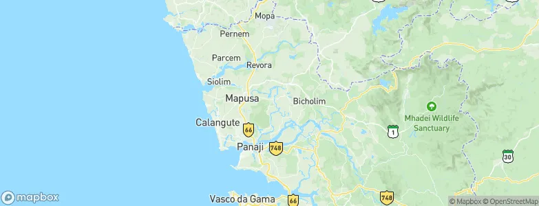 Aldona, India Map