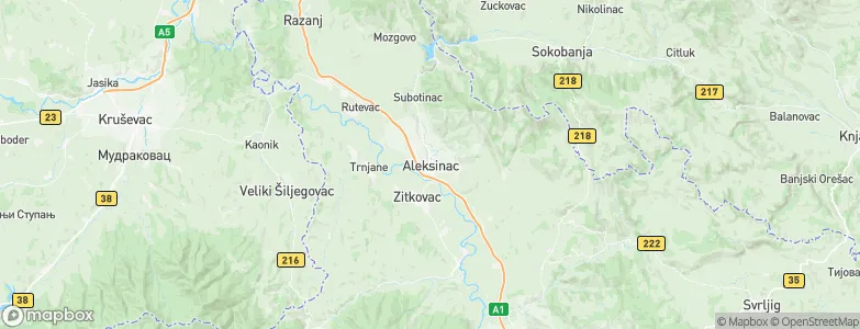 Aleksinac, Serbia Map