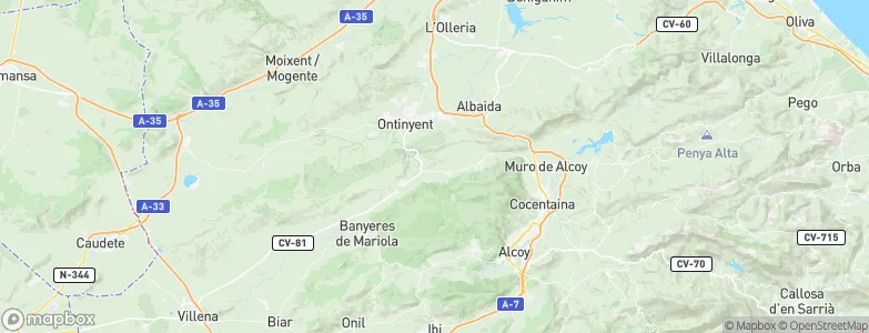 Alfafara, Spain Map