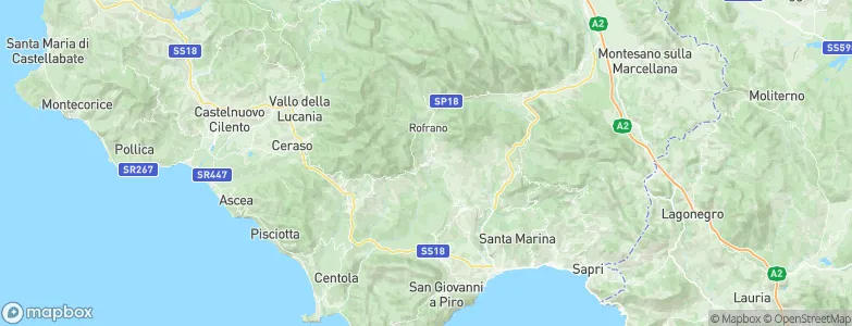 Alfano, Italy Map