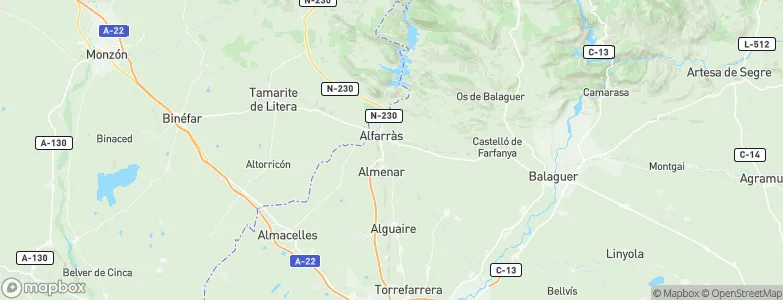Alfarràs, Spain Map