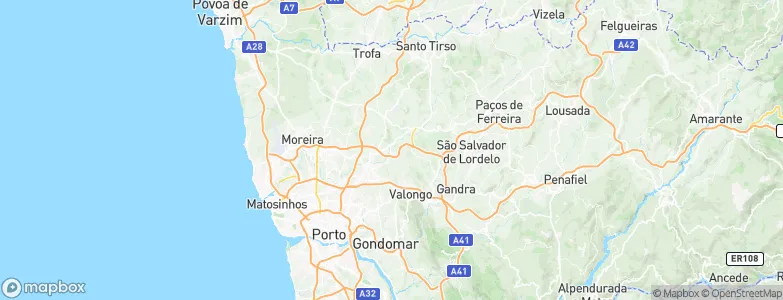 Alfena, Portugal Map