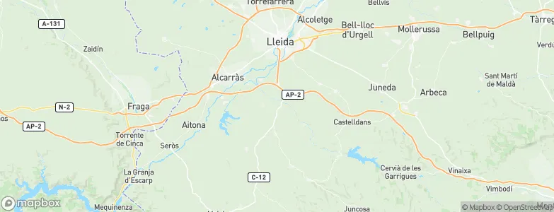 Alfés, Spain Map