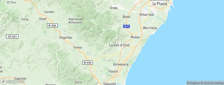 Alfondeguilla, Spain Map