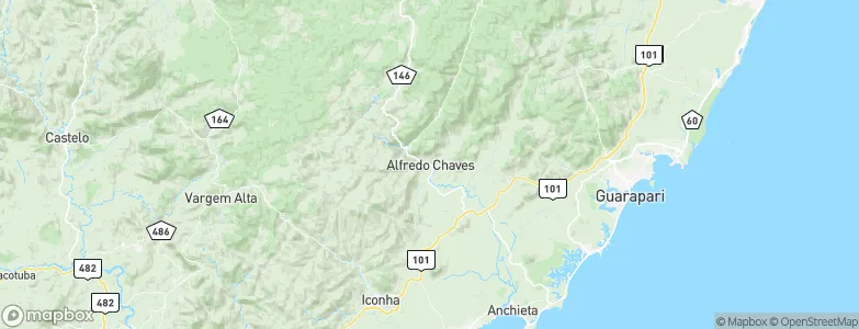 Alfredo Chaves, Brazil Map