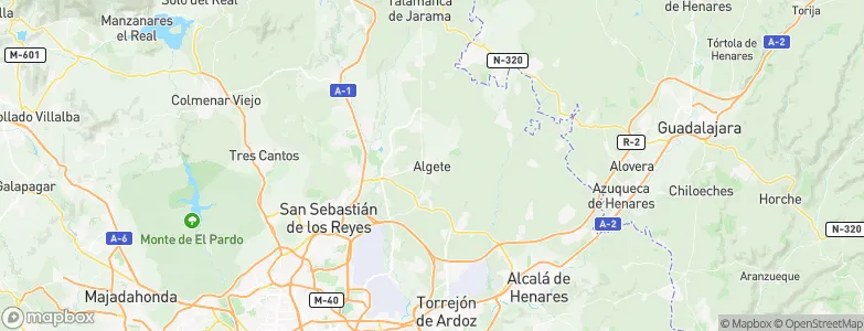 Algete, Spain Map