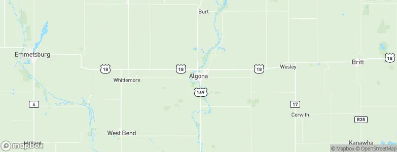 Algona, United States Map