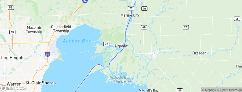 Algonac, United States Map