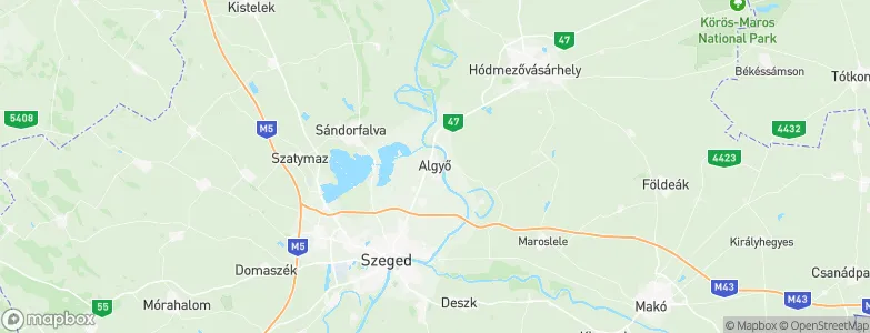 Algyő, Hungary Map