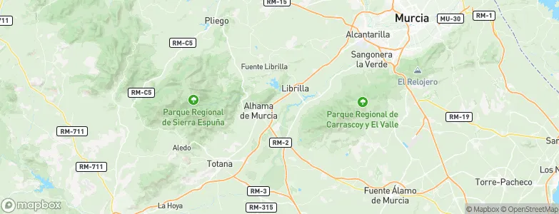 Alhama de Murcia, Spain Map