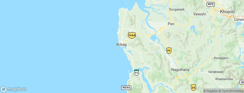 Alibag, India Map