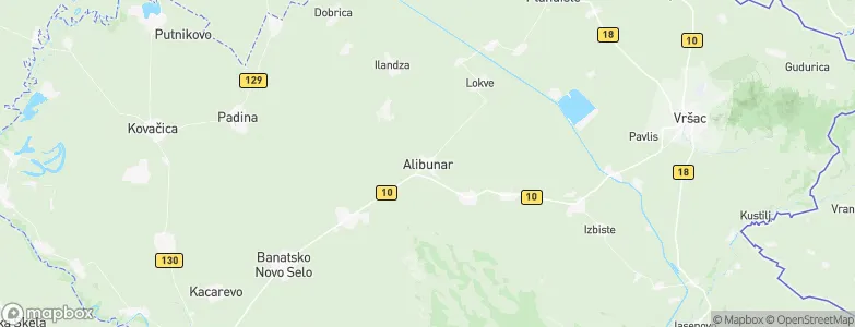 Alibunar, Serbia Map